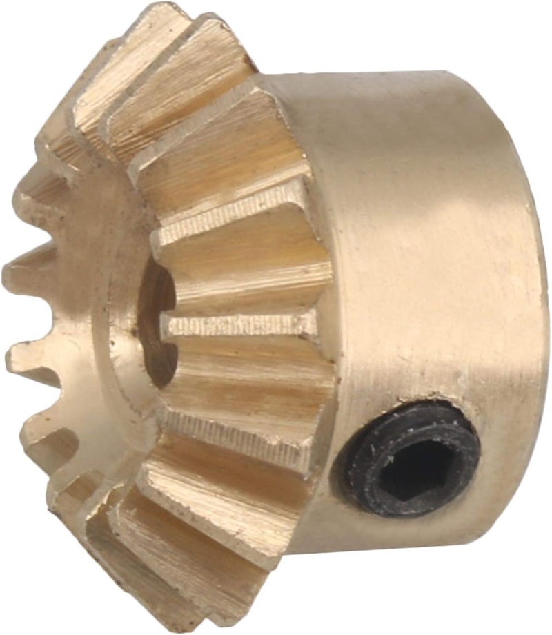 CNBTR 15T Copper 0.8 Modulus Tapered Bevel Gear Wheel 3mm Bore 10mm Outer Dia - Image 2
