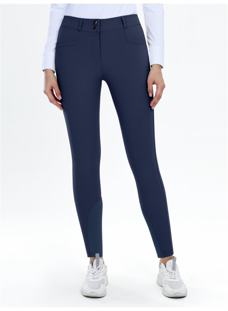 general Women's Riding Pants Knee Silicone Breeches Equestrian Horseback Riding Tights with Pocket - Image 3