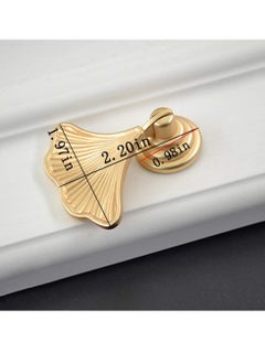 Oasisgalore 2Pcs Furniture Knob Handles Pull Handle Fashion Ginkgo Leaf Shape Dresser Knobs for Cabinet Door Drawer  - Image 2