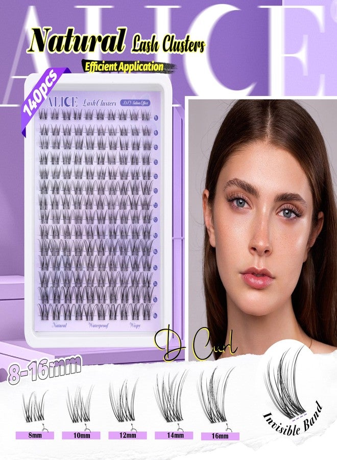 Alice Lash Clusters Natural Lash Extensions Invisible Band Waterproof 8-16mm Cluster Eyelash Extensions Wispy Eyelash Clusters Individual Lashes Cluster Lashes by ALICE - Image 2