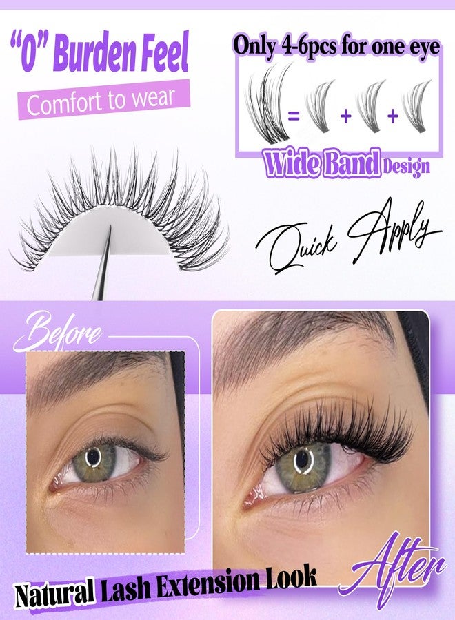 Alice Lash Clusters Natural Lash Extensions Invisible Band Waterproof 8-16mm Cluster Eyelash Extensions Wispy Eyelash Clusters Individual Lashes Cluster Lashes by ALICE - Image 4