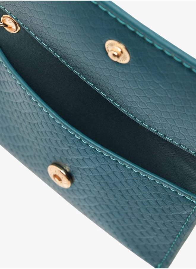 Flora Bella By Shoexpress Women Logo Accent Wallet with Flap Closure  - Image 5