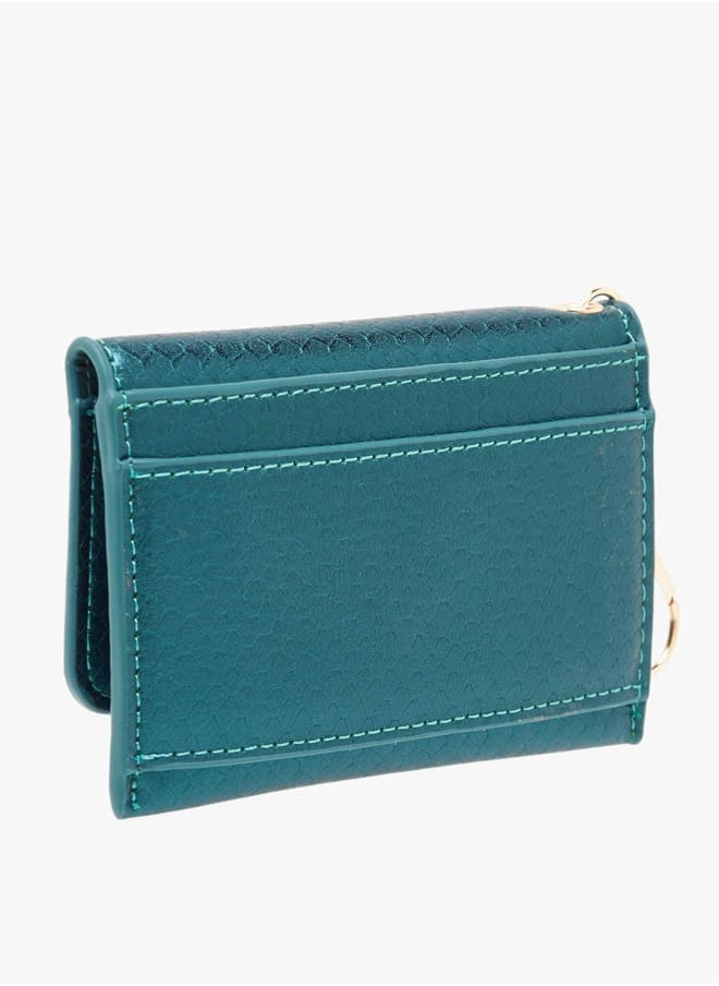 Flora Bella By Shoexpress Women Logo Accent Wallet with Flap Closure  - Image 2