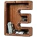 ladenk Piggy Bank for Kids Boys Girls Wooden Large Letter Piggy Bank Alphabet Money Bank with Initial E Coin Bank Fun Gifts for Birthday Christmas Festival Baby Shower - Image 2
