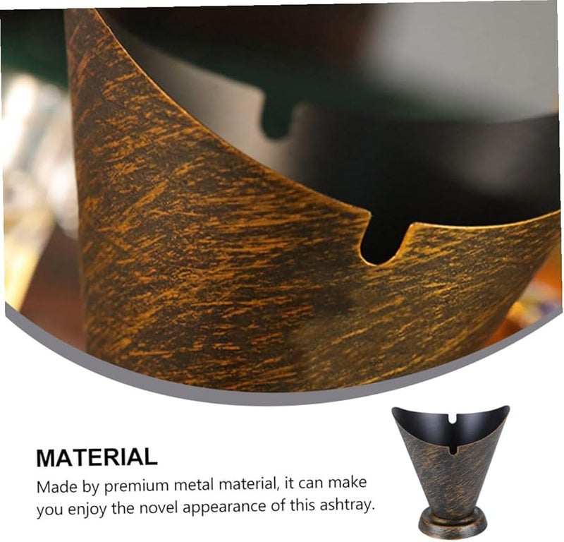 Cast Iron Ashtray Retro Decorative Smoke Ash Jar for Living Room Office Table Gift - Image 5