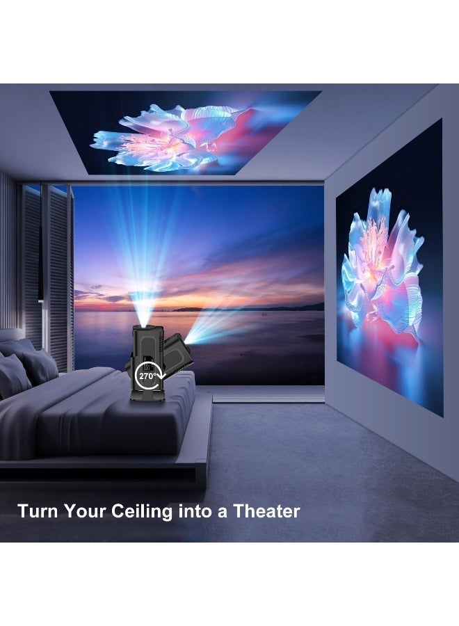 HY320 MINI Upgraded Wifi6 BT5.0 Android 11.0, 1080P FHD HY320 Film Projector Compatible with 4K,  Automatic Keystone Projector, 180 Degree Rotation,8000+ Apps - Image 5