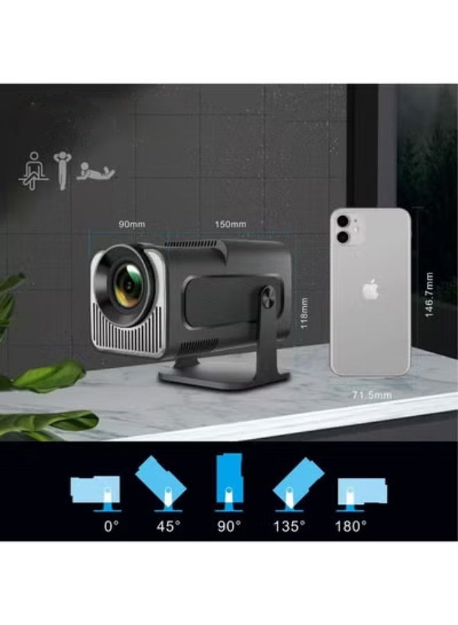 Neutral HY320 MINI Upgraded Wifi6 BT5.0 Android 11.0, 1080P FHD HY320 Film Projector Compatible with 4K,  Automatic Keystone Projector, 180 Degree Rotation,8000+ Apps - Image 5