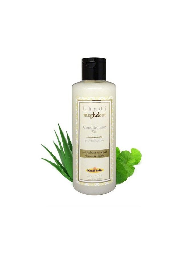 KHADI MEGHDOOT Conditioning Shampoo 210Ml For Day And Damaged Hair Enriched With Extracts Of Aloevera And Brahmi; Khadi Natural Product Cleans And Moisturizers Hair(Pack Of 1)  - Image 1