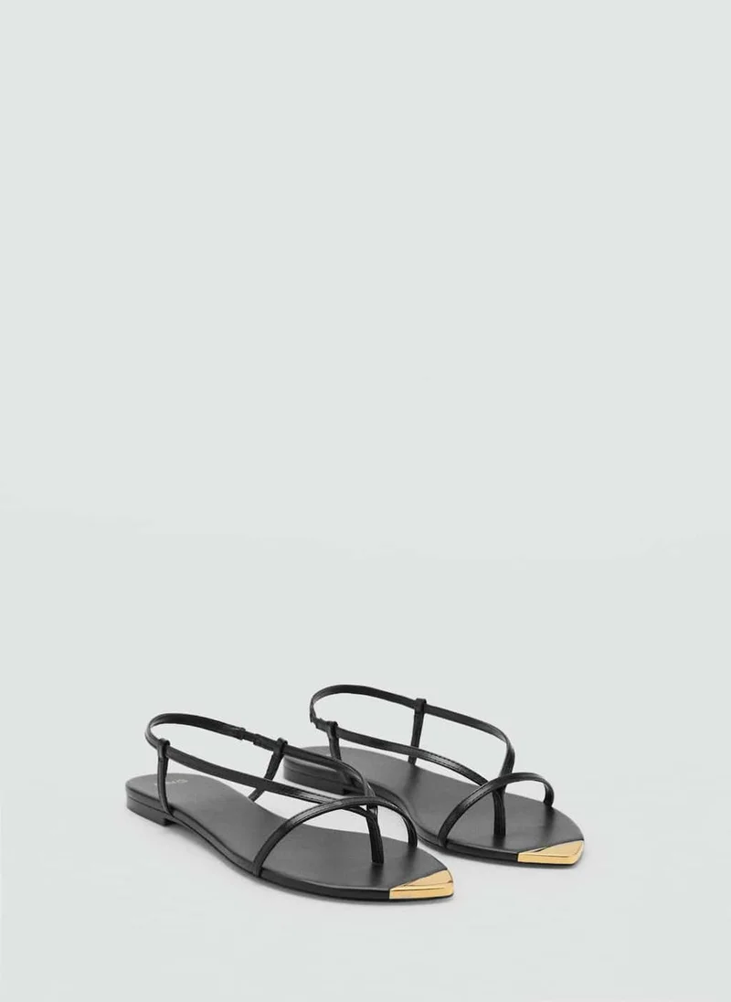 MANGO Strap And Contrasting Sandals