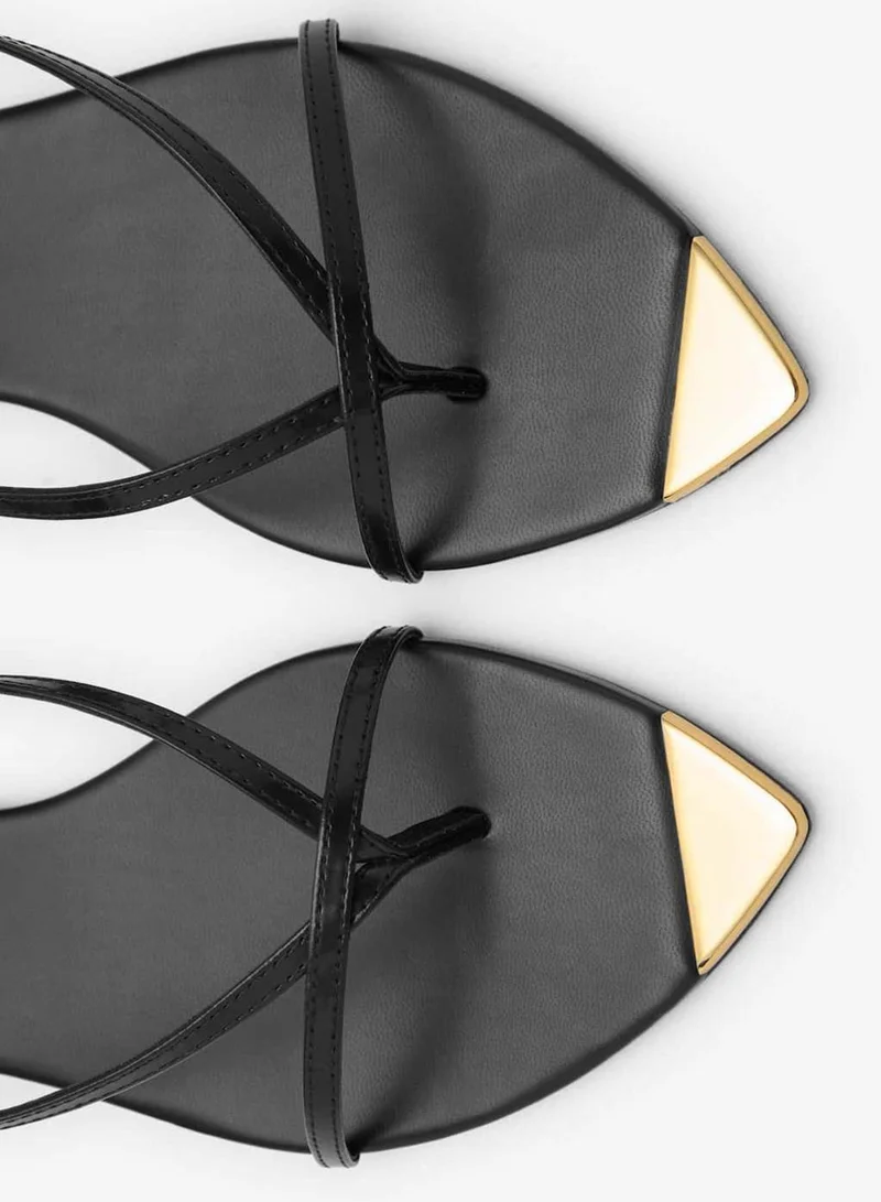 MANGO  Strap And Contrasting Sandals for Women | Best Price UAE