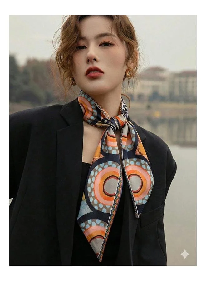 VEILLE Women's Retro Patterned Stylish Scarf – Compatible with Daily & Office Outfits, Gift Option.