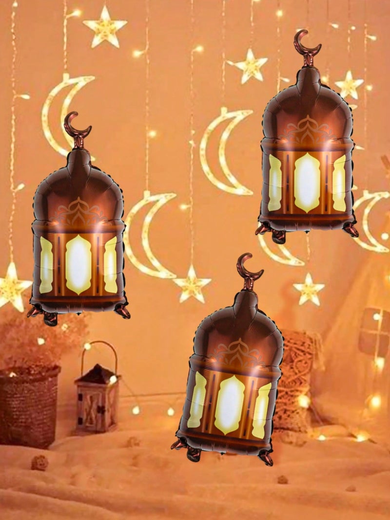 زينه رمضان بالونات بتصميم فوانيس رمضانية للتعليق وتزيين الجدران عدد 4 قطع – زينه رمضان للمنازل و الحفلات - Image 3
