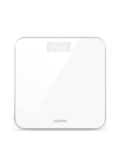 RENPHO RENPHO Digital Bathroom Scale Highly Accurate Body Weight Scale with Lighted LED Display Round Corner Design 400 lb,White - Core 1S  - Image 1