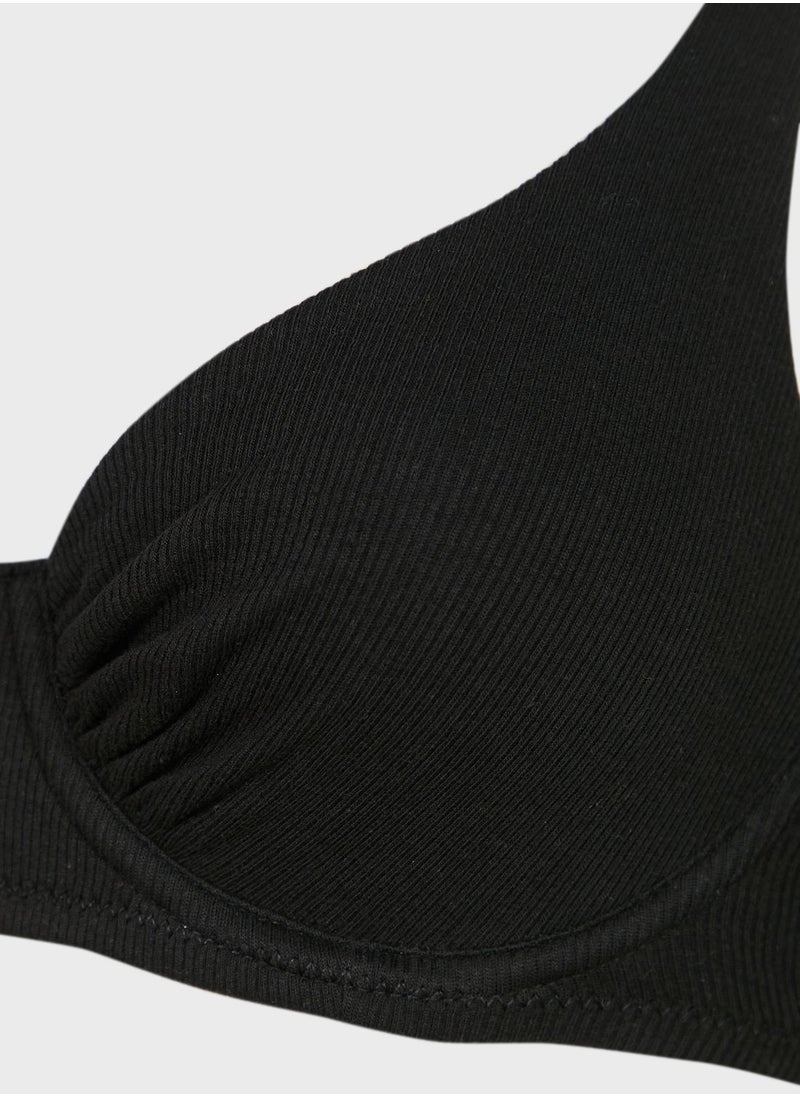 Cotton On Body - Organic Cotton Gathered Underwire Bra - Image 1