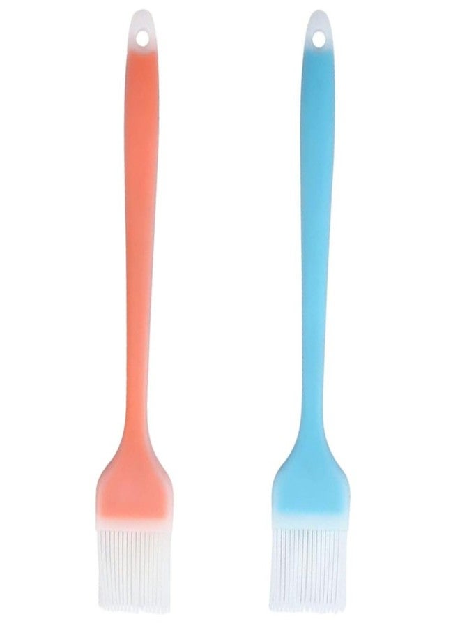 BENCI Kitchen Brush Baking Brush Silicone Basting Brush Pastry Brush Dishwasher Safe Pastry Brush Oil Brush for Cooking Cooking Brush Oil Brush Cooking (Multi Color) (Set of 2) - Image 1