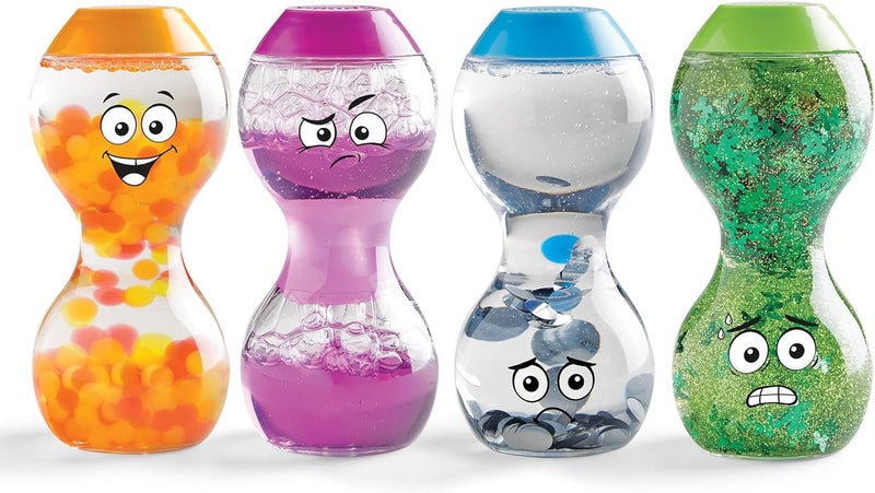 hand2mind hand2mind Express Your Feelings Sensory Bottles Secondary Emotions Toddler Sensory Toys Quiet Fidget Toys Play Therapy Toys Calm Down Corner Supplies Calming Corner Social Emotional Learning - Image 1