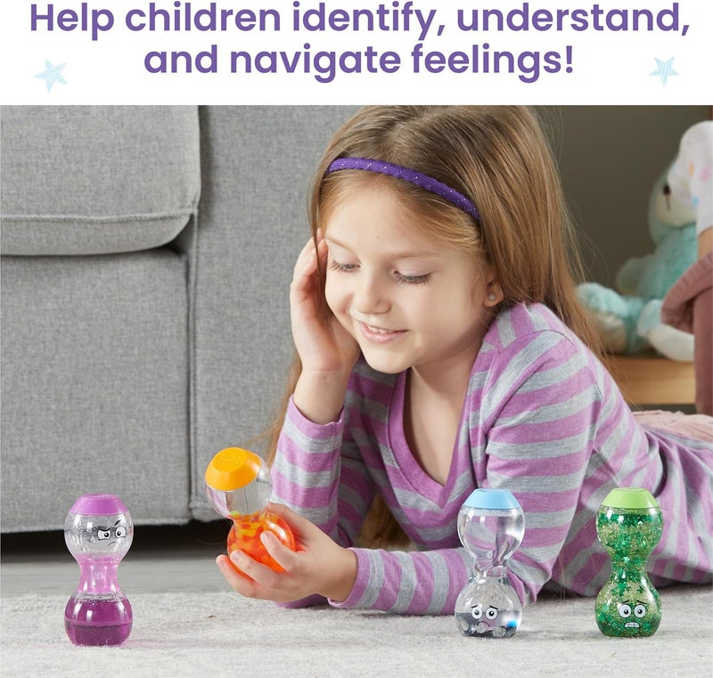 hand2mind hand2mind Express Your Feelings Sensory Bottles Secondary Emotions Toddler Sensory Toys Quiet Fidget Toys Play Therapy Toys Calm Down Corner Supplies Calming Corner Social Emotional Learning - Image 4