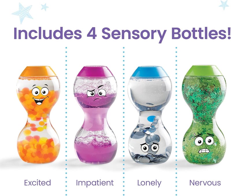 hand2mind hand2mind Express Your Feelings Sensory Bottles Secondary Emotions Toddler Sensory Toys Quiet Fidget Toys Play Therapy Toys Calm Down Corner Supplies Calming Corner Social Emotional Learning - Image 3
