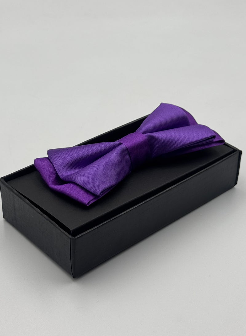 House Of Tailors رباط عنق ساتان بنفسجي ملكي - Image 1