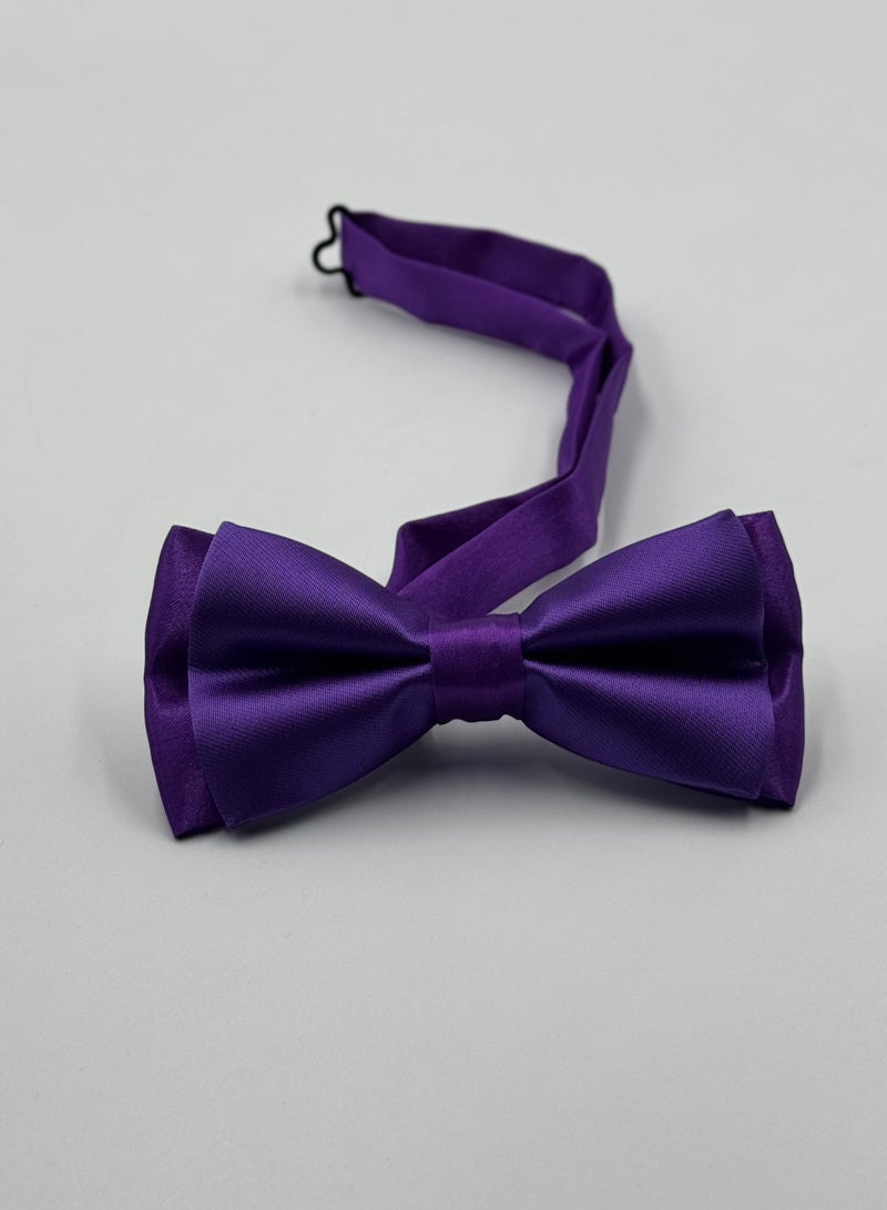 House Of Tailors رباط عنق ساتان بنفسجي ملكي - Image 2