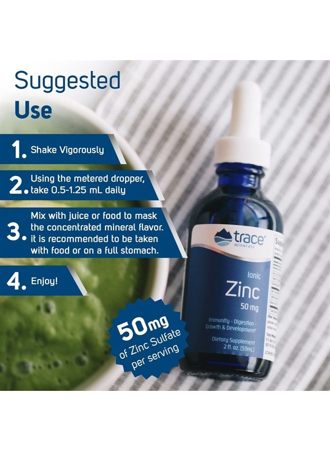 Trace Minerals Liquid Ionic Zinc | 50 mg Zinc with Magnesium | Supports Immune System, Digestion, Growth, & Development | For Kids and Adults | 45 servings, 2 fl oz (1 Pack) - Image 4