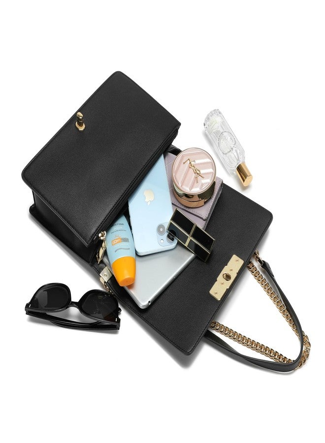 compuda Shoulder Bag for Women leather bag Purses and Handbags with Zipper Crossbody Bag black shoulder bag - Image 5