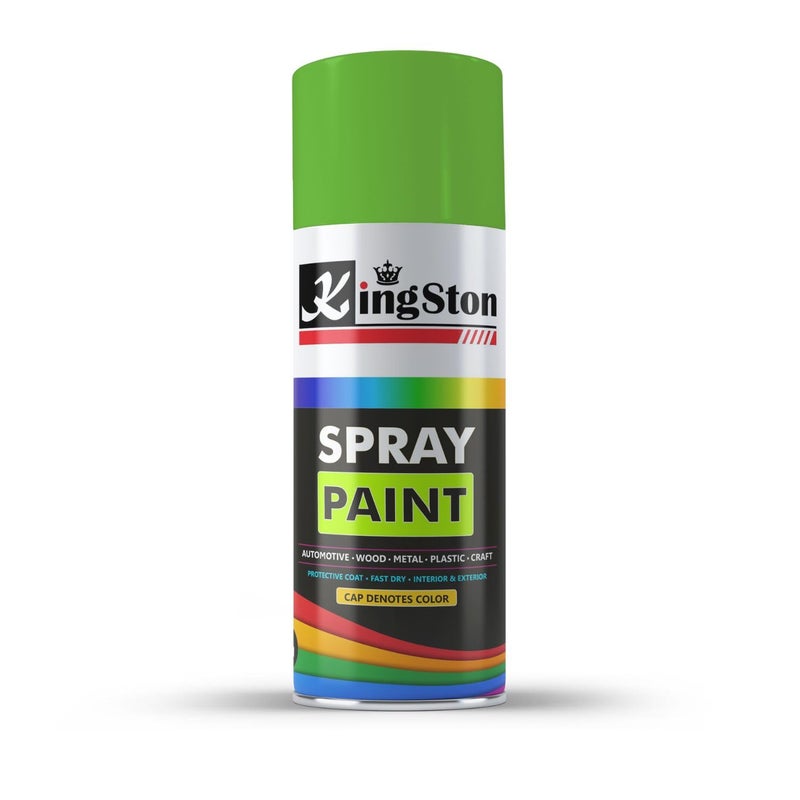 Kingston Acrylic Paint Spray Multi-Surface DIY Paint for Metal, Wood, Wall – 400ml Can - 1Pc (Grass Green) - Image 1