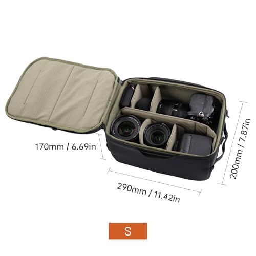 PGYTECH Small Camera Insert Bag Waterproof Lens Pouch for Photographers and Traveler Lightweight DSLRSLR Lens Carring Case with Thicken Partition for CanonNikonSonyMirrorless Cameras - Image 3