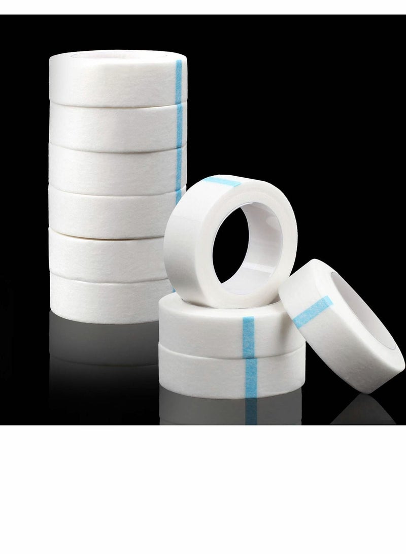 الأزرق جي دبليو Eyelash Extension Tape 10 Rolls Adhesive Fabric Tapes, Micropore Medical for Extension, Supply, 0.5 inch x Yards - Image 1