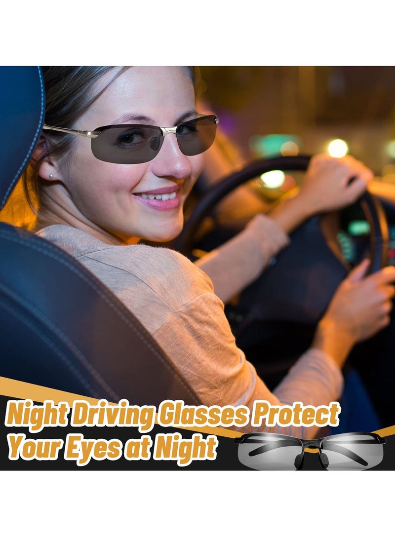 SYOSI - Polarized Sunglasses for Men 4PCS Night Driving Glasses Anti Glare Night Vision TAC Glasses Ultra-Light Sunglasses Polarized for Driving Fishing Outdoor Sports - Image 1