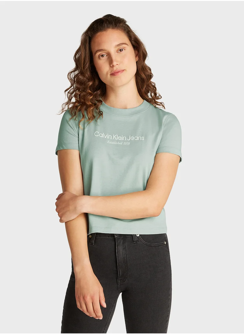 Calvin Klein Jeans Logo Graphic Baby Tee