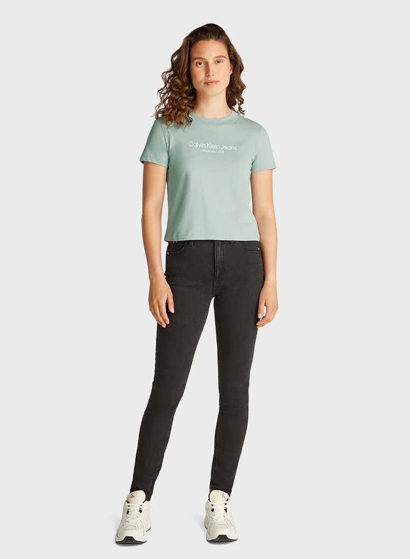Calvin Klein Jeans Logo Graphic Baby Tee