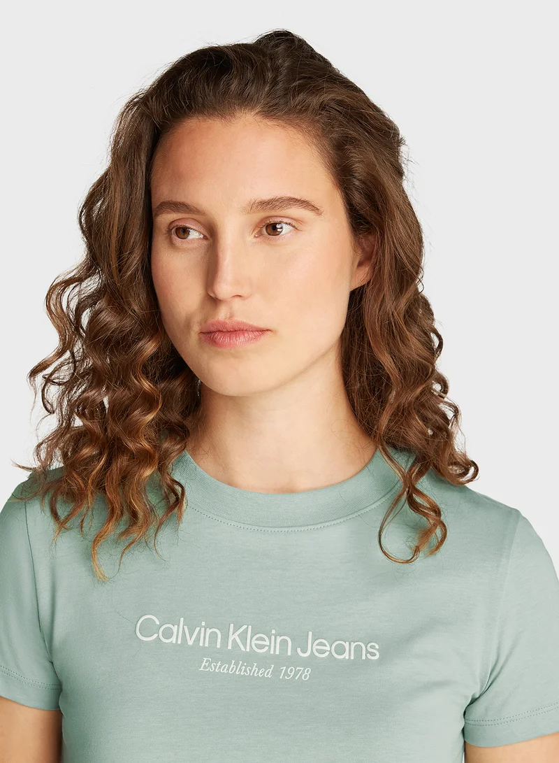 Calvin Klein Jeans Logo Graphic Baby Tee