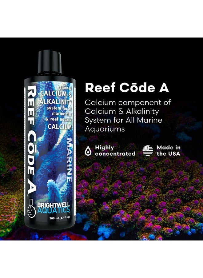 Brightwell Aquatics - Brightwell Aquatics - Reef Code A - Balanced Calcium & Alkalinity System Water Conditioner - For All Saltwater Marine Fish & Reef Fish Tanks - Aquarium Water Treatments, 16.9 fl oz - Image 1