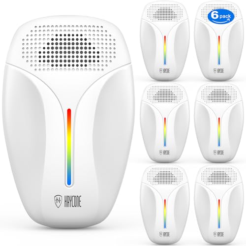 Haycone 2024 Upgraded Ultrasonic Repeller & Insect Indoor Repeller,Ultrasonic and Repellent for Roach,Rodent,Mouse,Bugs,Mosquito,Mice,Spider,Ant,3 Mode Switching,6 Packs - Image 1