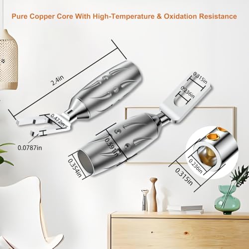 Viborg VS701R HiFi Speaker Spade Connectors, 4X Gold-Plated Pure Copper Y Spades 45 Degree with Screw Locking, Allen Wrench for Speaker Cord - Image 3