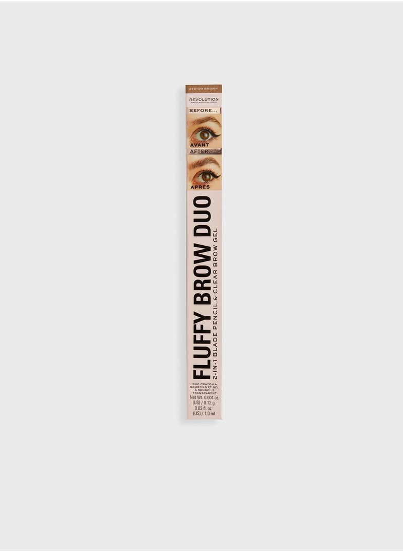 REVOLUTION - Fluffy Brow Filter Duo Medium Brown - Image 1