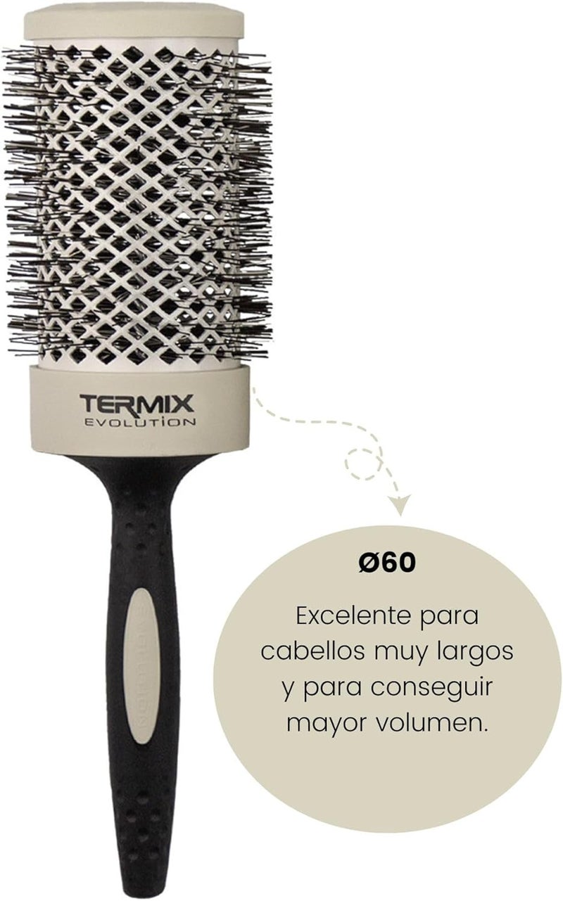 TERMIX Evolution Soft Ø 60 mm-Hairbrush for thin hair with ionized bristles specially for thin and delicate hair. - Image 1
