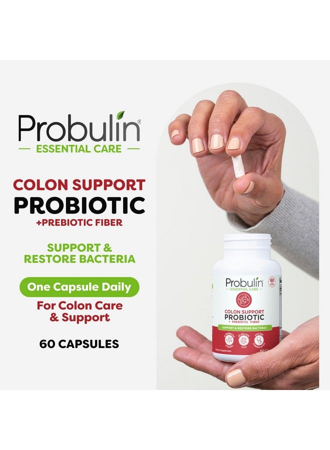 Probulin مكمل بروبيولين لدعم القولون، بروبيوتيك يومي، صحة الجهاز الهضمي والمناعة، كبسولات بروبيوتيك للرجال والنساء، 20 مليار وحدة تشكيل مستعمرة، نباتي، زجاجة تحتوي على 60 كبسولة - Image 3