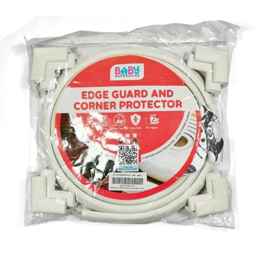 BabySafeHouse Edge Guard and Corner Protector – Extra Long 19ft (16.5ft Edge + 8 Pre-Taped Corner Guards) and Cow Shape Door Stopper (White Color) for Baby Proofing & Child Safety - Image 5