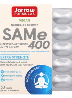 jarrow formulas SAMe 400 Extra Strength 400 mg 30 Tablets 