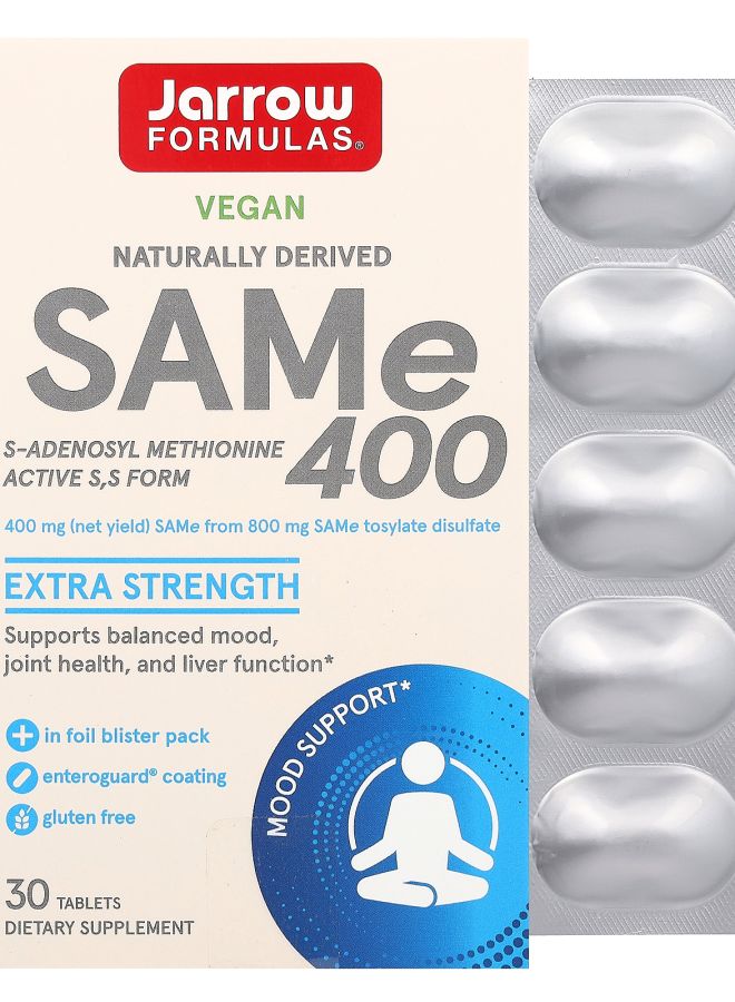 jarrow formulas SAMe 400 Extra Strength 400 mg 30 Tablets