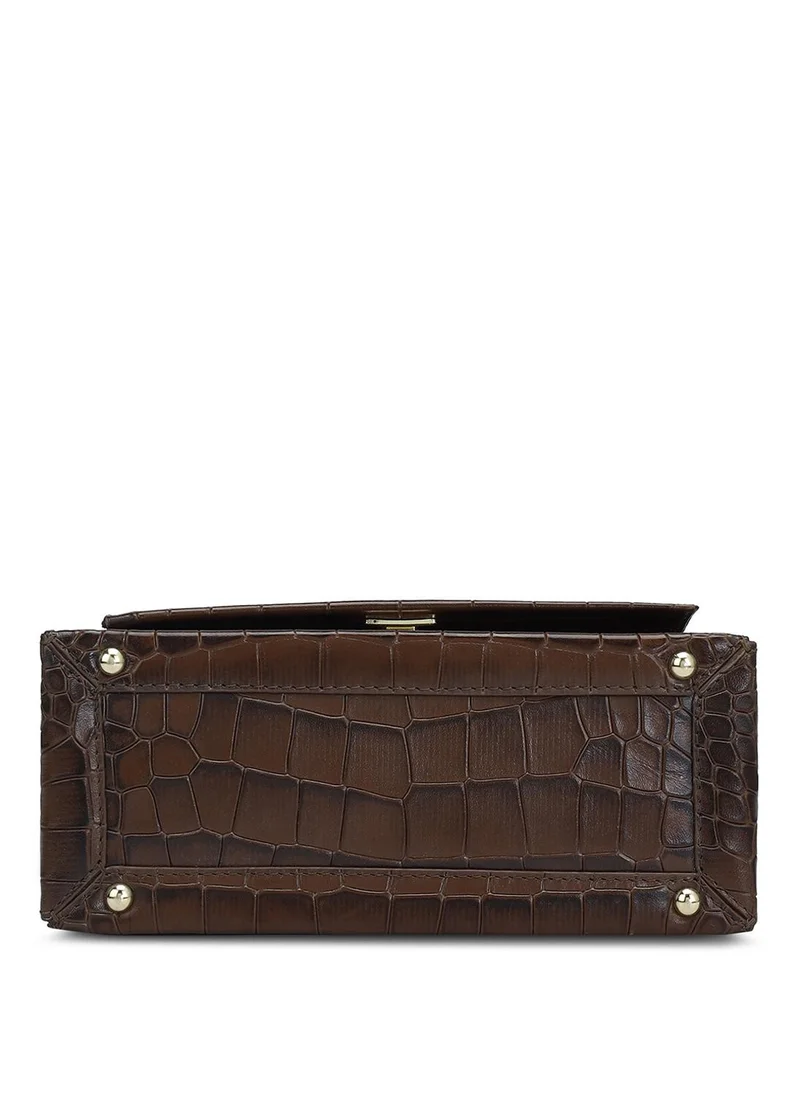 Da Milano  Genuine Leather Brown Sling Bag for Women | Best Price UAE