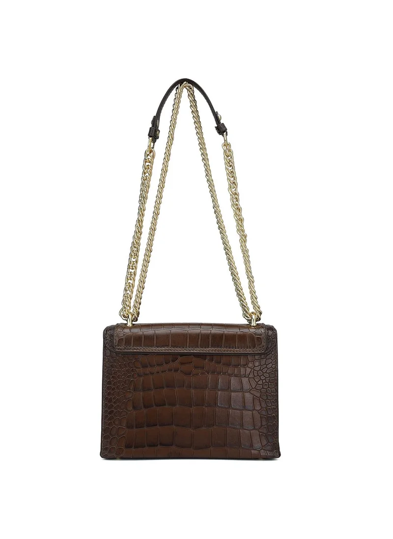 Da Milano  Genuine Leather Brown Sling Bag for Women | Best Price UAE