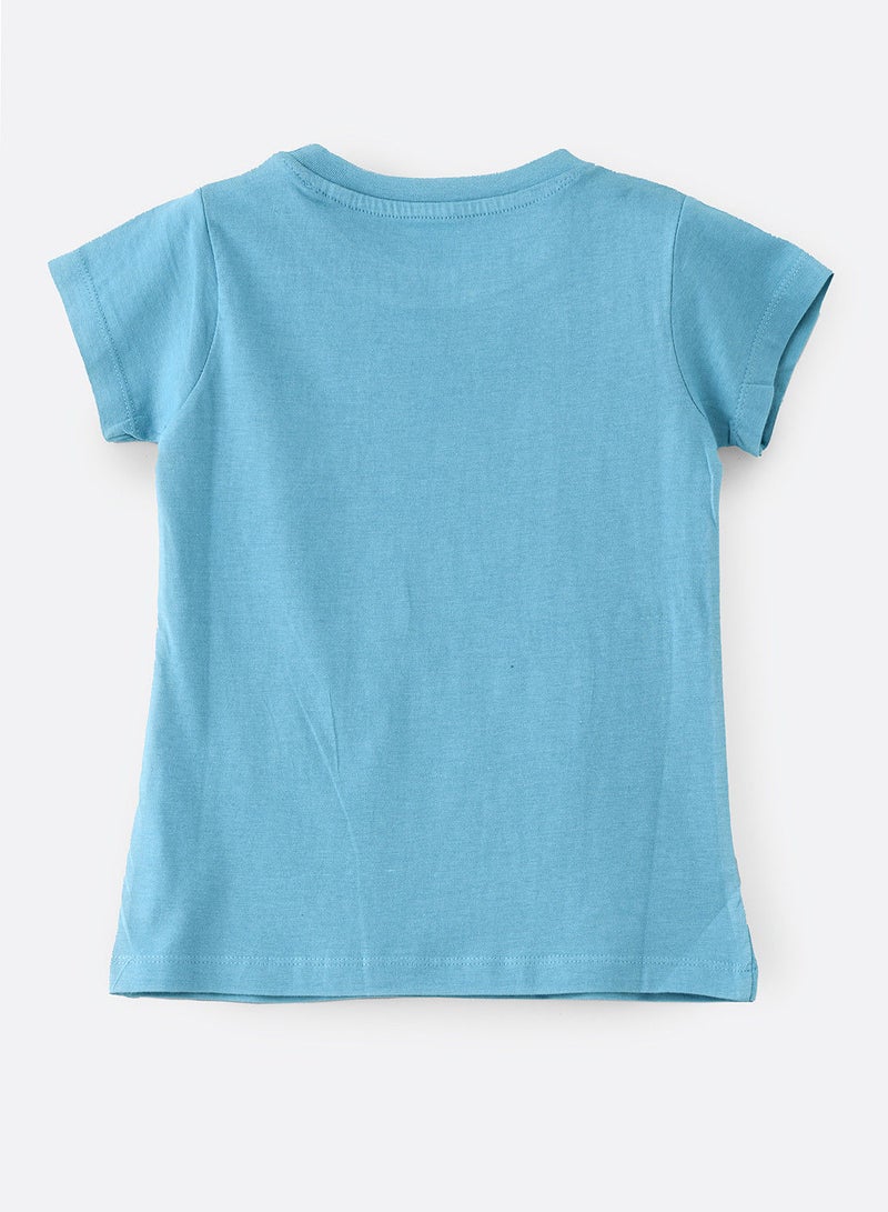 جيلين تيشيرت برسومات بياقة دائرية أساسي - Image 2