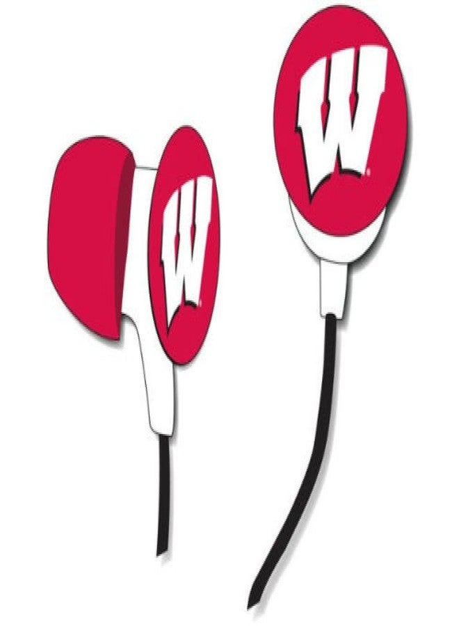 iHip NCAA Wisconsin Badgers Logo Earbuds - Image 1