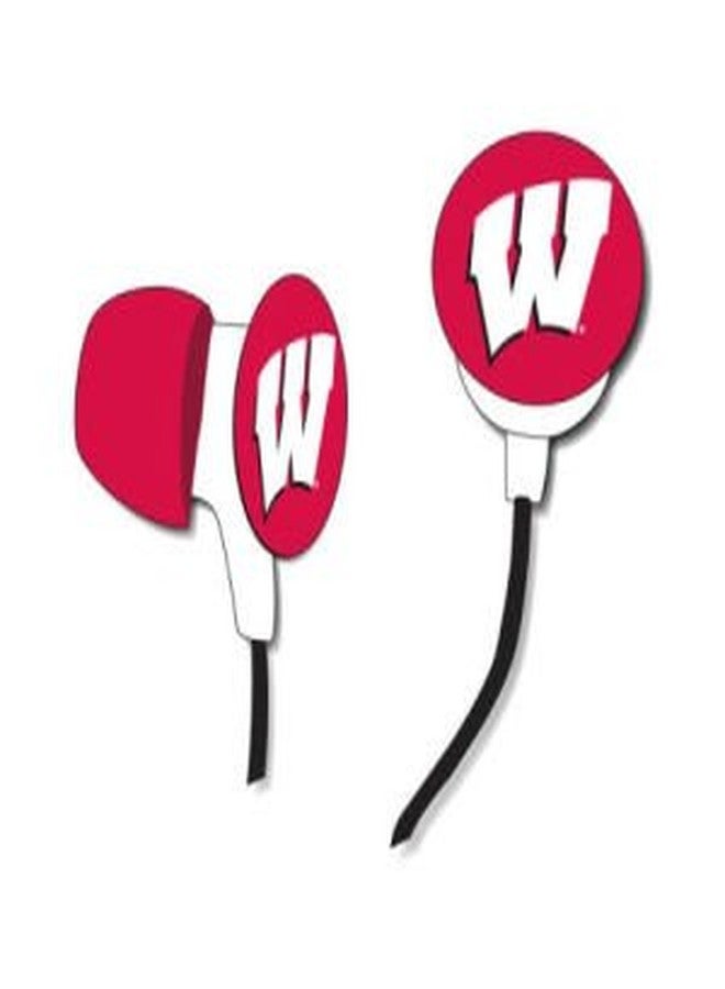 iHip NCAA Wisconsin Badgers Logo Earbuds - Image 2