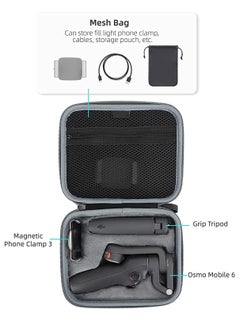 KASTWAVE Portable Carrying Case, Shock-Proof Hard Case Storage Bag Compatible with DJI Osmo Mobile 6 Smartphone Gimbal Stabilizer  - Image 3