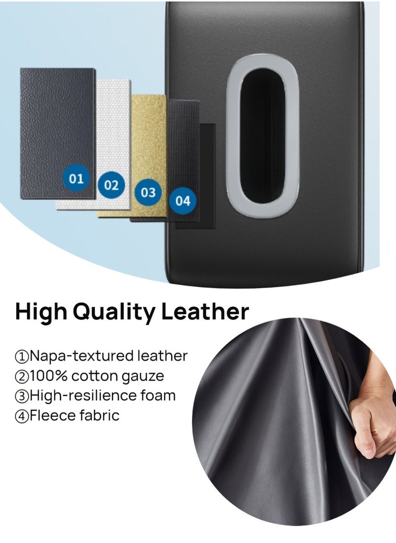 Nakhl Premium Leather Car Tissue Box Holder - Universal Fit for Center Console, Seat Back & Armrest, Strap-Mounted Soft PU Leather Car Organizer  - Image 3