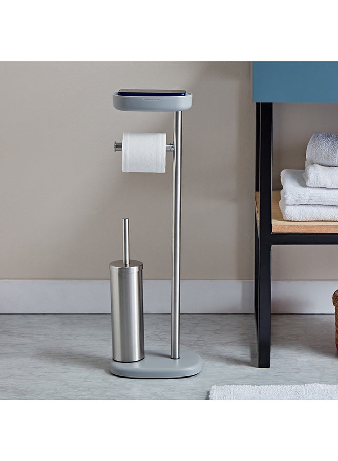 هوم بوكس حامل ورق تواليت وفرشاة ترين مع رف تخزين علوي  ×  ×  سم - Image 1